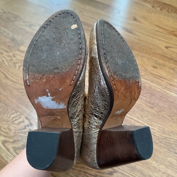 Rag & Bone Newbury Metallic Leather Ankle Boot—8 - Picture 14 of 16